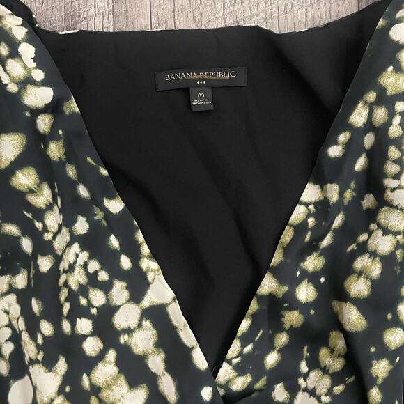 Banana Republic Tie Dye Wrap Maxi Dress V-Neck 3/4 Sleeves - Picture 2 of 7